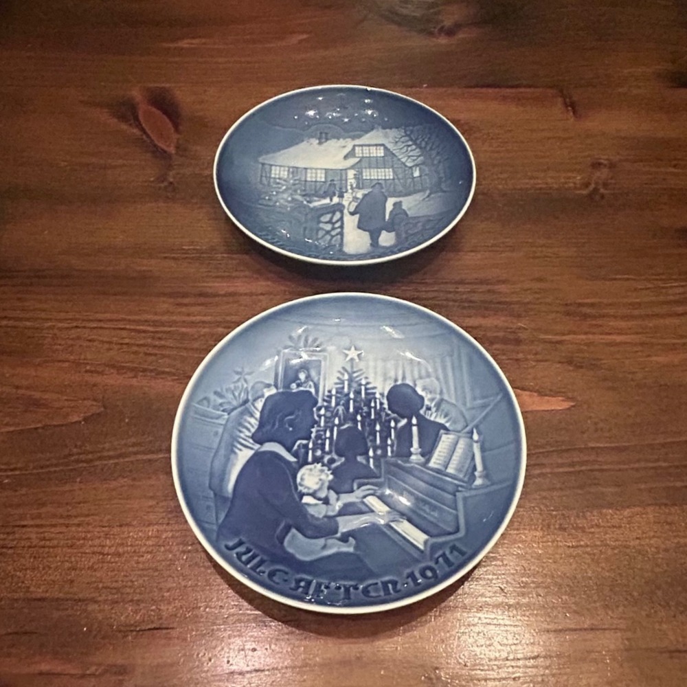 Bing Grondahl Christmas Set Plates 1971 1973 Denmark‎ Limited Edition Collector